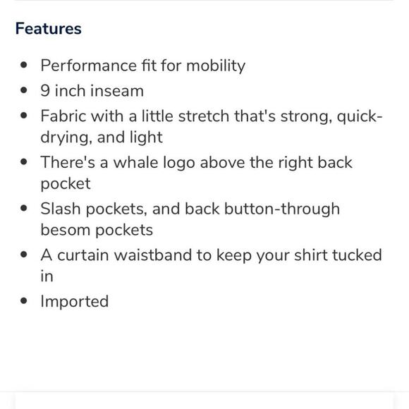 VINEYARD VINES LINKS SHORTS MEN SIZE 28 NAVY BLUE - Picture 8 of 12